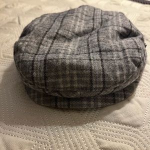 Janie & Jack Plaid Newsboy Cap With Side Buckle Accent Sz 12-24M